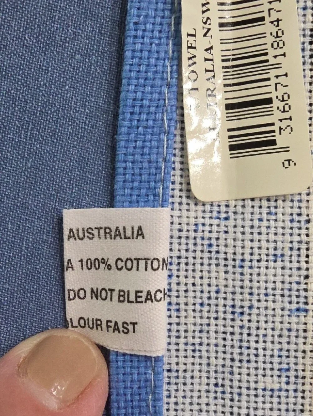 Sydney Australia Blue White Illustrated Cotton Kitchen Tea Towel
